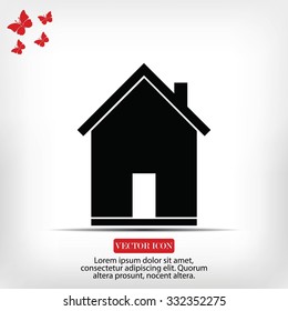 flat  icon of home