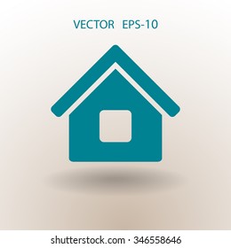 Flat icon of home