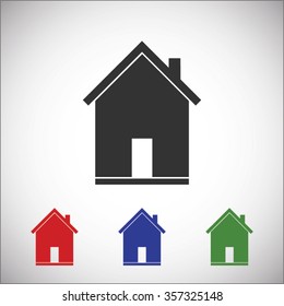 flat  icon of home