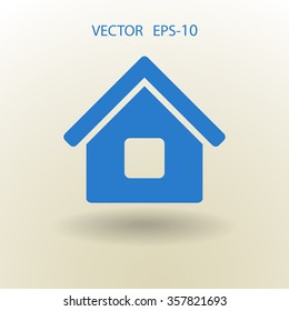 Flat icon of home