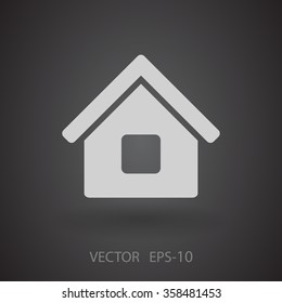 Flat icon of home