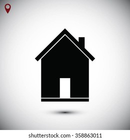 flat  icon of home