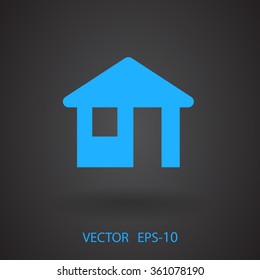 Flachbild-Icon zu Hause