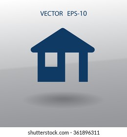 Flat icon of home