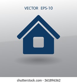 Flachbild-Icon zu Hause