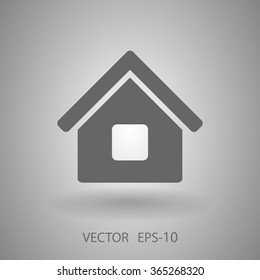 Flachbild-Icon zu Hause