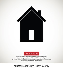 flat  icon of home