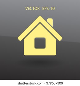 Flachbild-Icon zu Hause