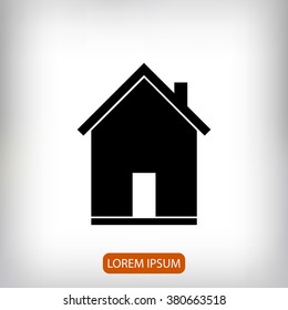 flat  icon of home