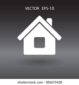 Flat icon of home
