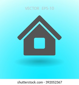 Flat icon of home