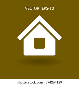 Flat icon of home