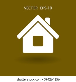 Flat icon of home