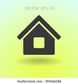 Flat icon of home
