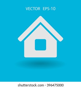 Flat icon of home