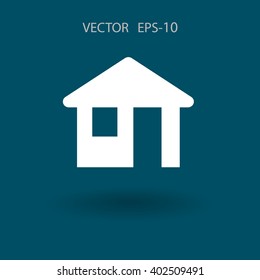 Flat icon of home