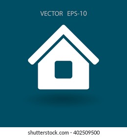 Flat icon of home