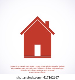 flat  icon of home