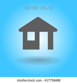 Flachbild-Icon zu Hause