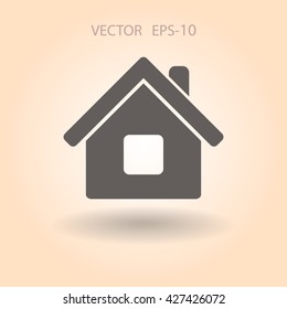 Flat icon of home