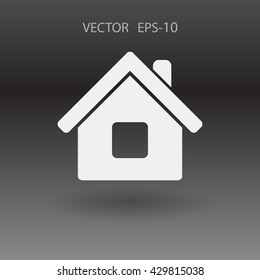 Flat icon of home