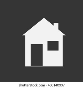 Flat icon of home