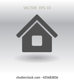 Flat icon of home