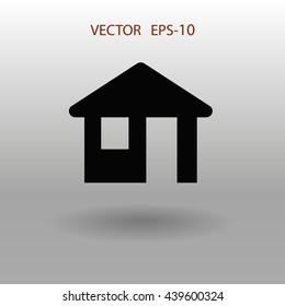 Flat icon of home