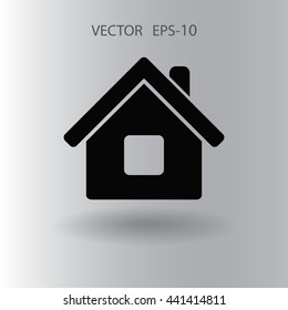 Flachbild-Icon zu Hause