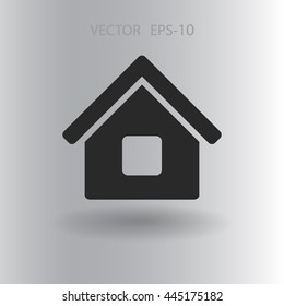 Flat icon of home