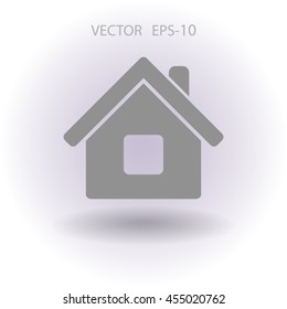 Flat icon of home