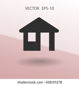 Flat icon of home
