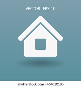 Flat icon of home