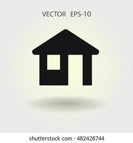 Flat icon of home