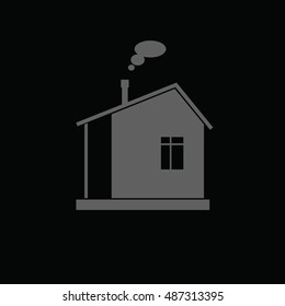 Flat icon of home