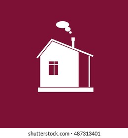 Flat icon of home