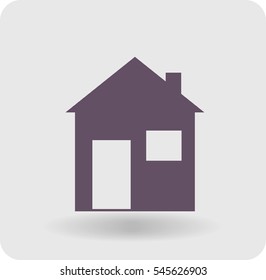 Flat icon of home