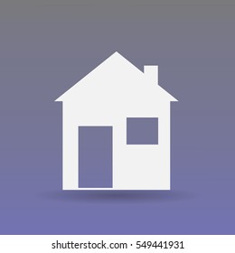 Flat icon of home