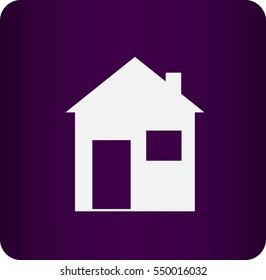 Flat icon of home