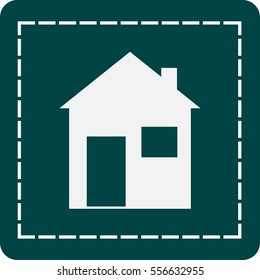 Flat icon of home