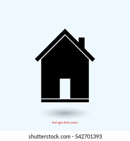 flat icon of home, vector best flat icon, EPS