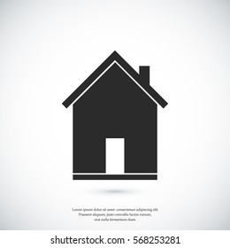 flat icon of home, vector best flat icon, EPS