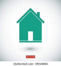 flat icon of home, vector best flat icon, EPS