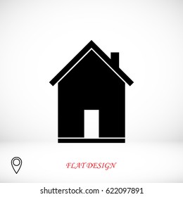 flat icon of home, vector best flat icon, EPS