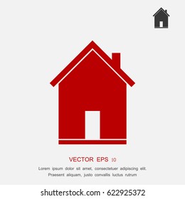 flat icon of home, vector best flat icon, EPS