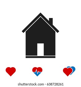 flat icon of home, vector best flat icon, EPS