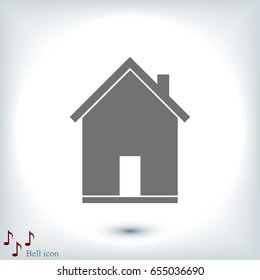flat icon of home, vector best flat icon, EPS