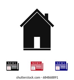 flat icon of home, vector best flat icon, EPS