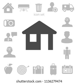 Icono plano del hogar. ilustración vectorial