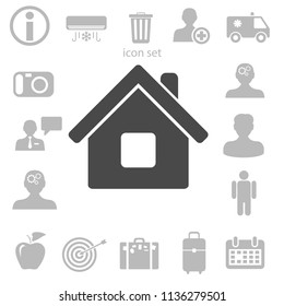 Flat Icon von zu Hause. Vektorgrafik